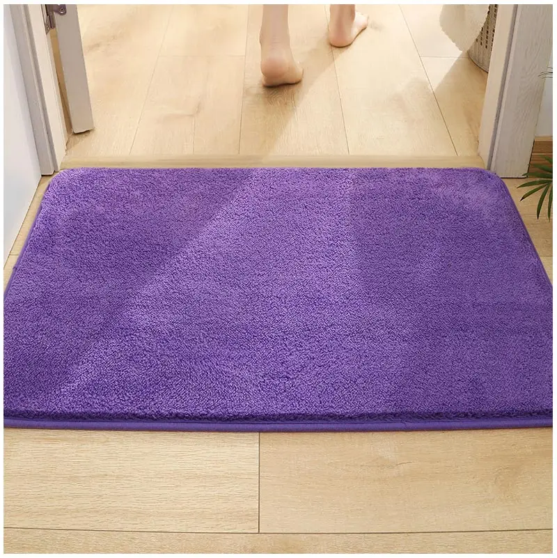 Description Picture 6 of item1 solid color shower room footrest mat, entrance mat bathroom kitchen absorbent anti slip mat, indoor and outdoor decorative mat
