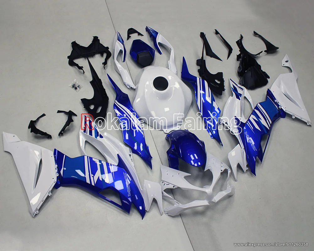 

Обтекатель для Kawasaki Ninja ZX-6R ZX6R 2019 2020 2021 2022 ZX636 19 22, голубой, белый кузов на вторичном рынке (литьё под давлением)