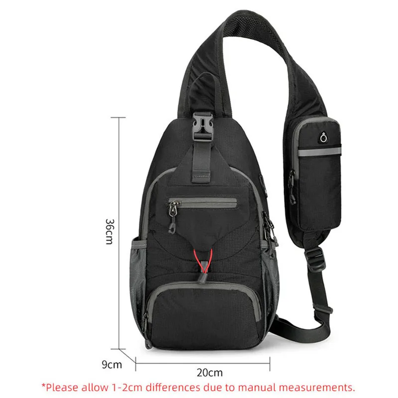 Nylon Chest Bag Running Jogging Phone Pouch Belt Bags for Men