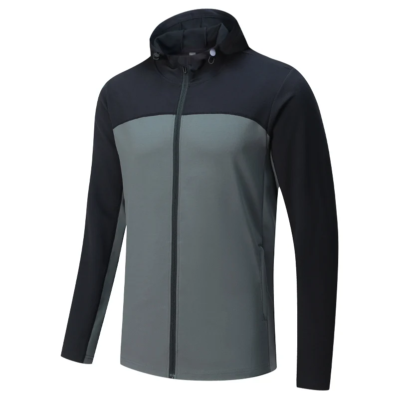 

Mens Jogging Jackets Splice Outdoor Running Causal Quick Dry Sports Gym Training Sweatshirts Breather Workout Football Jerseys