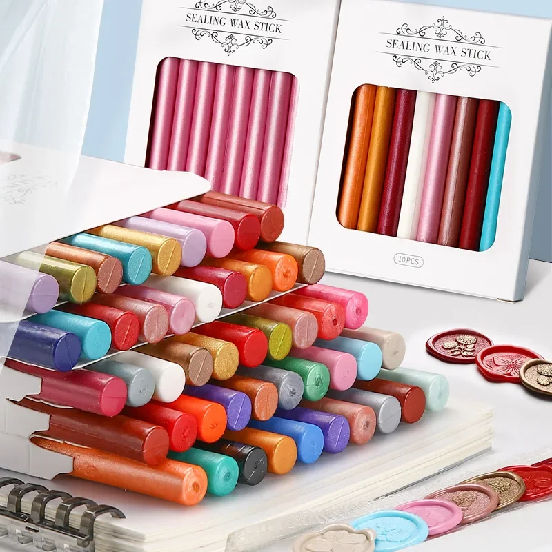 Wax for Stamps Sealing Wax for Seals Retro Envelope Glue Gun Sealing Stick Wedding Stamp Handle Craft Supplies HCL035