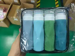 Compact & Leak - Proof Travel Toiletry Containers - TSA Approved, BPA - Free, Refillable & Squeezable Silicone Bottles (B)