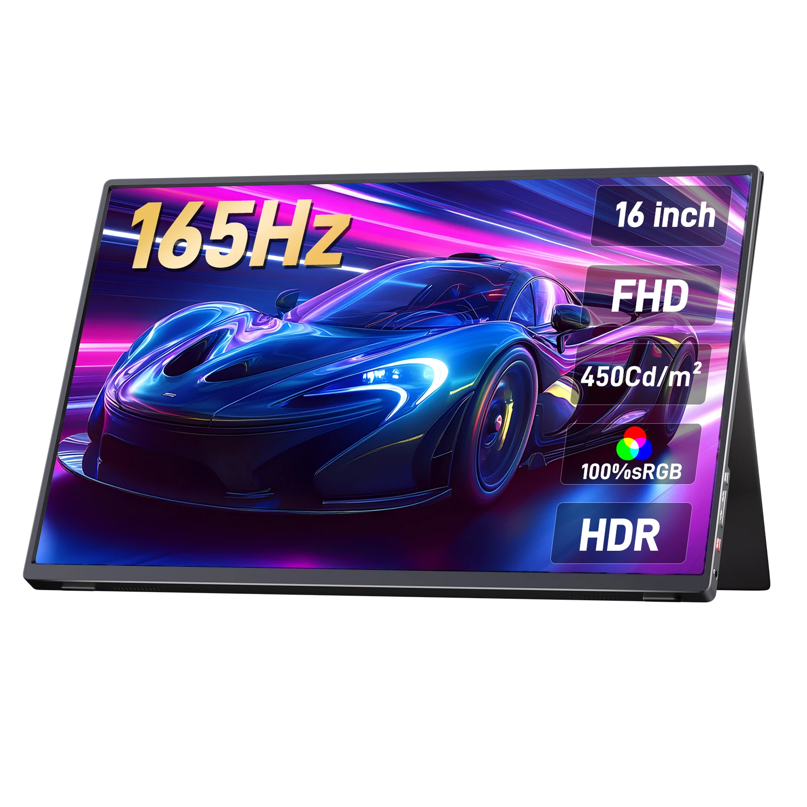 KTHIN 16" 165hz Portable Monitor 1920*1200 16:10 100%sRGB 450Cd/m² Travel Gaming Display for Laptop Switch ps4 ps5 Xbox 1 KTHIN 16" 165hz Portable Monitor 1920*1200 16:10 100%sRGB 450Cd/m² Travel Gaming Display for Laptop Switch ps4 ps5 Xbox 1