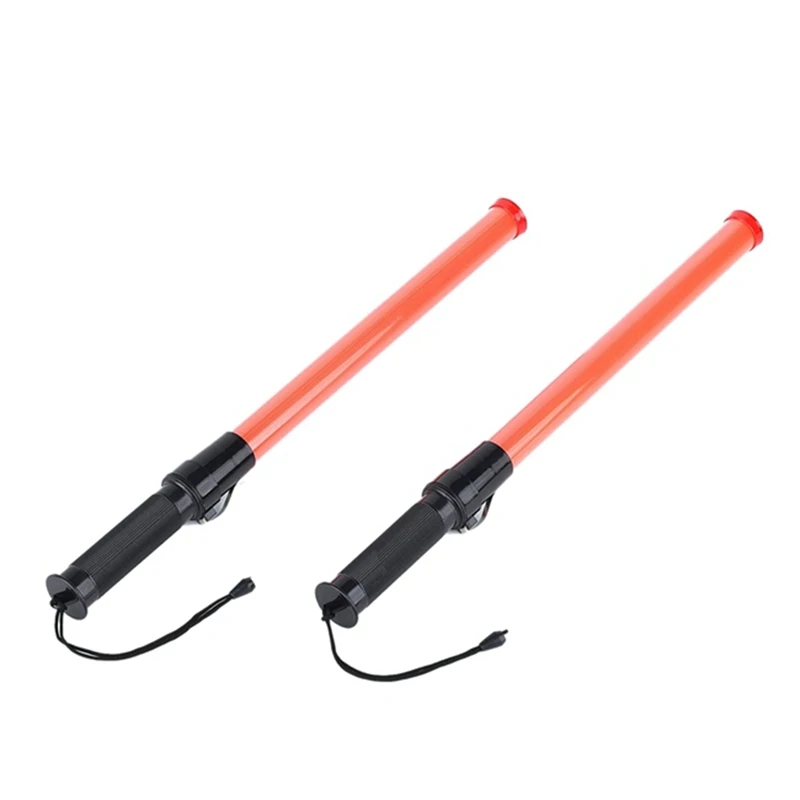 

Traffic Batons, Traffic Control Stick,Safety Light Batons, Signal Batons For Parking And Airports, 16 Inches Black + Orange