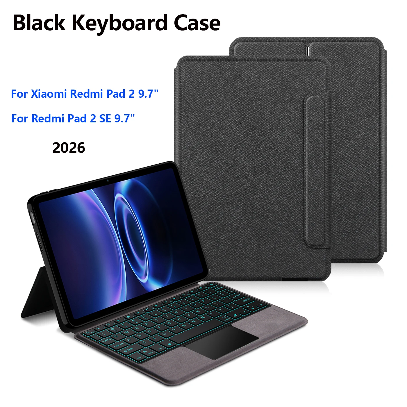 Illuminated Keyboard Case with Trackpad for 9.7 Tablet - Protective Cover