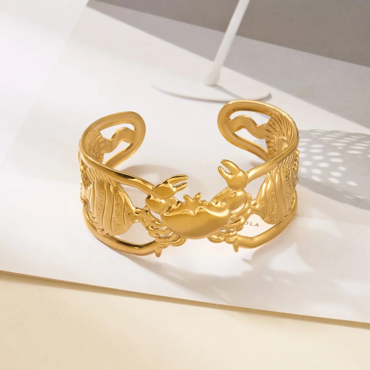 Edelstahl Spiral-Muschel-Armreifen für Damen und Herren, Punk-Sommer-Schmuck mit Krabben-, Fisch-, Seestern-, Schildkröten- und Hummer-Motiven, Strand-Schmuck – Detail 27