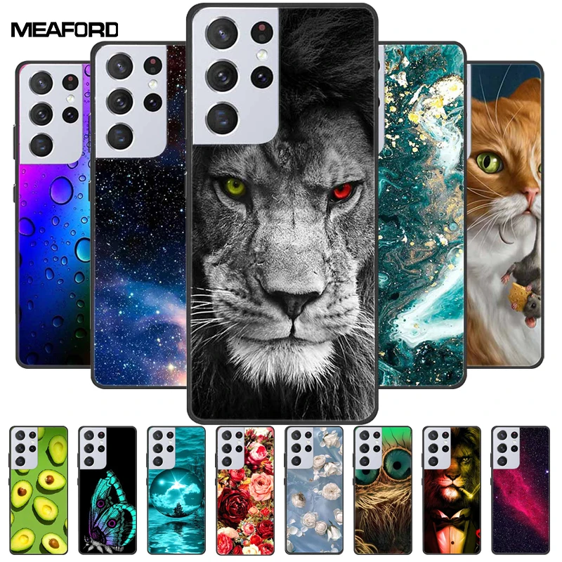 Per Samsung S22 Ultra Custodie S22 S22 + 5G Lion Soft Tpu Cover Posteriore In Silicone Per Samsung Galaxy S22 5G Custodie Per Telefoni S 22 Ultra 5G S