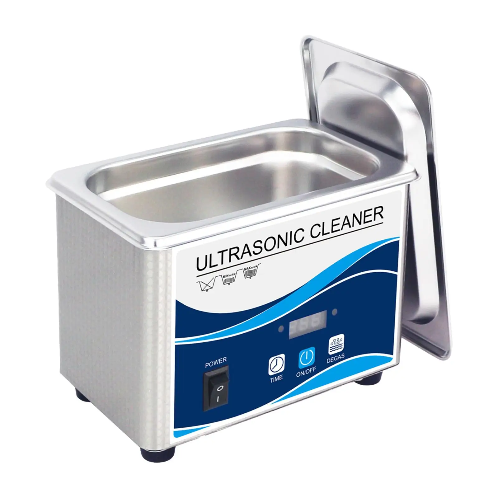 Household Ultrasonic Jewelry Cleaner 60W 0.8L 40KHz Wash Cleaner for