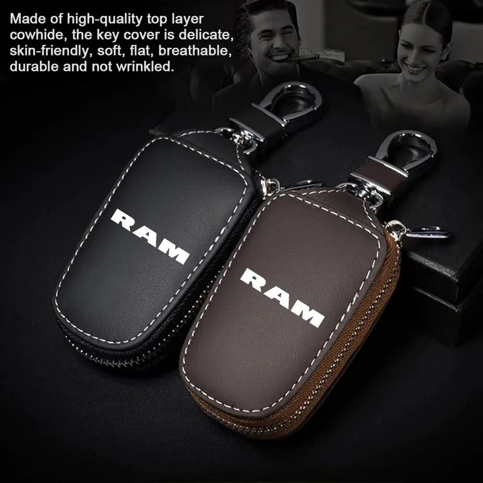 PU Car Remote Key Case Cover Shell keychain for Dodge RAM SRT 1500 2500 3500 2014 2015