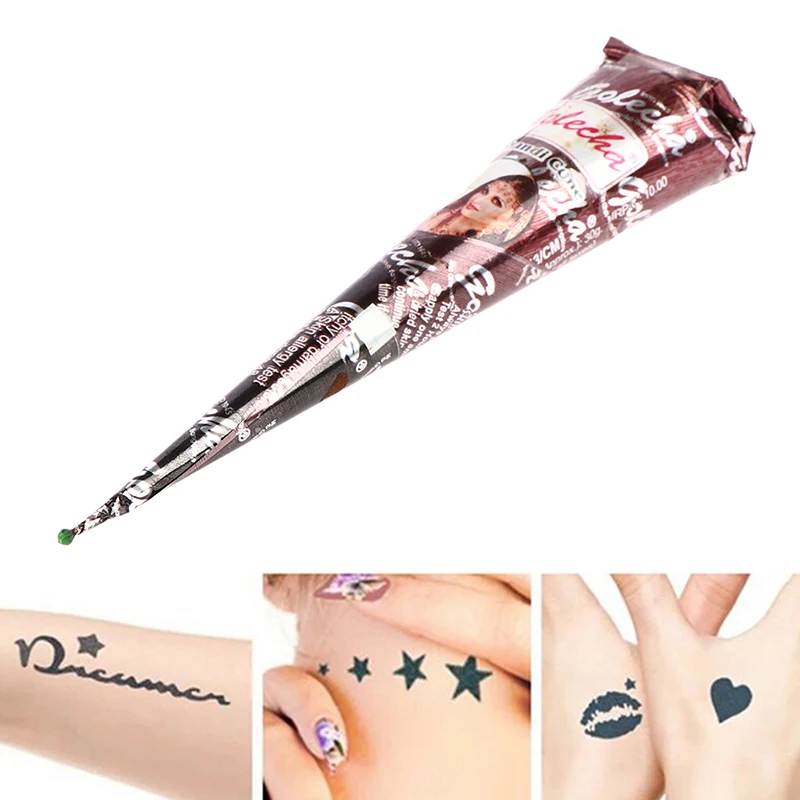 

1 шт. индийская коричневая паста для татуировки хной водостойкая Временная тату мазь крем