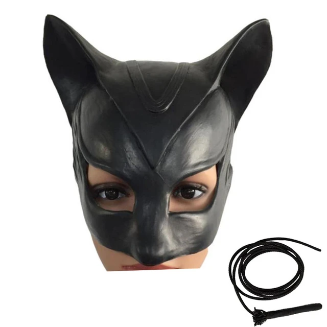 Catwoman mezza maschera frusta Batman lattice copricapo