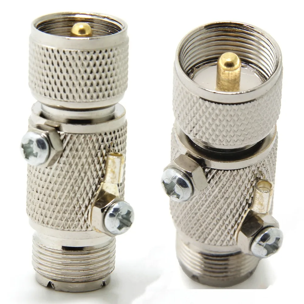 Pack Of 2, Cb Ham Radio Antenna Lightning / Static Arrestor Electrical Socket & Plugs Adaptors