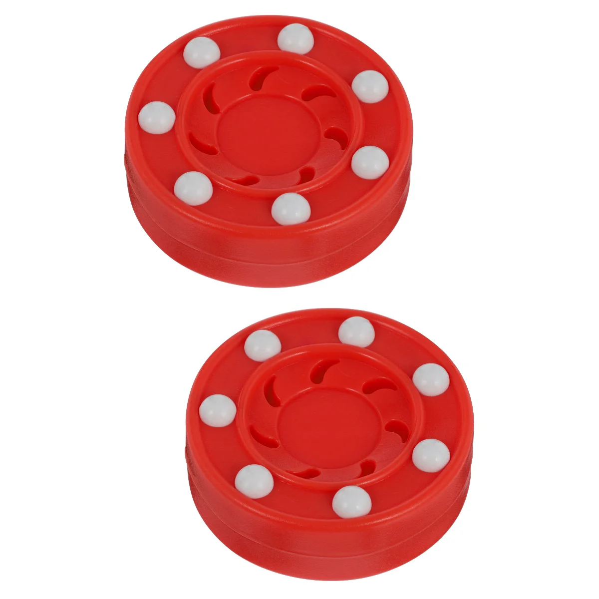 

2 Pcs Roller Rollers Training Pucks Dry Land Hockey Floor Game Accessory Red Practicing Fitness