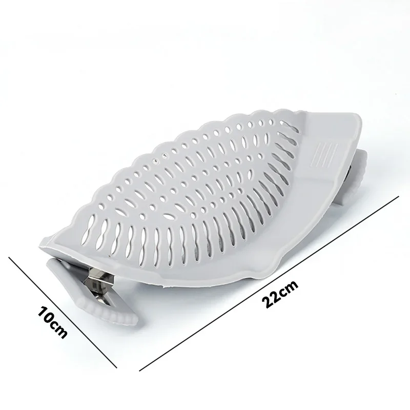 Hot sale Kitchen Strainer Clip Silicone Colander Fits all Pots and Bowls Kitchen Pasta Pot Clip On Hot Silicone Pot Strainer