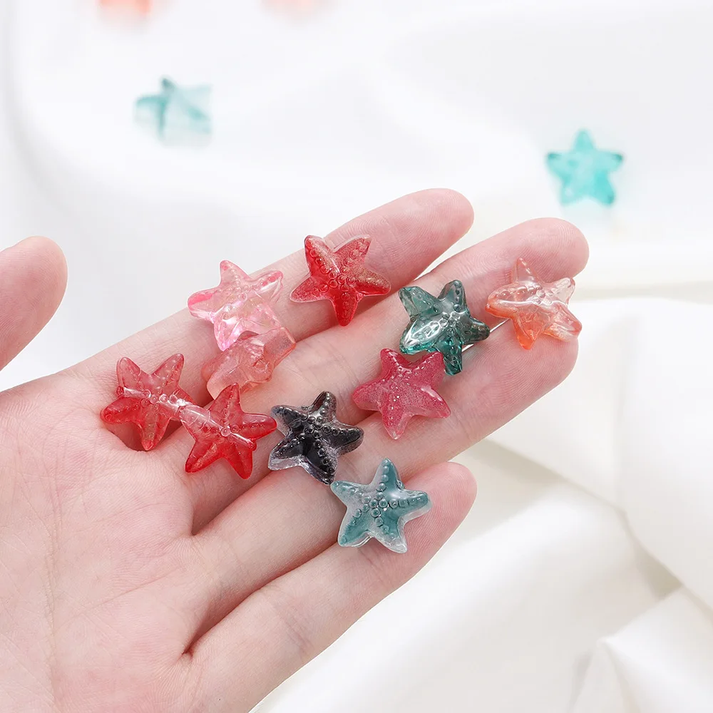 

10/20Pcs Austrian Crystal Starfish Pendant 15mm Color Glass Beads For DIY Making Jewelry Earing Bracelet Handmade Accessory