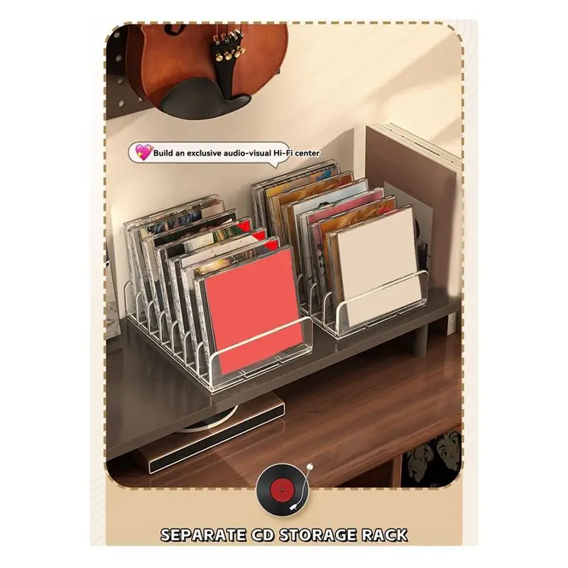A29F-아크릴 CD/DVD 보관 랙 CD/DVD용 투명 정리대 디스플레이 홀더, 여러 디스크 수납 가능