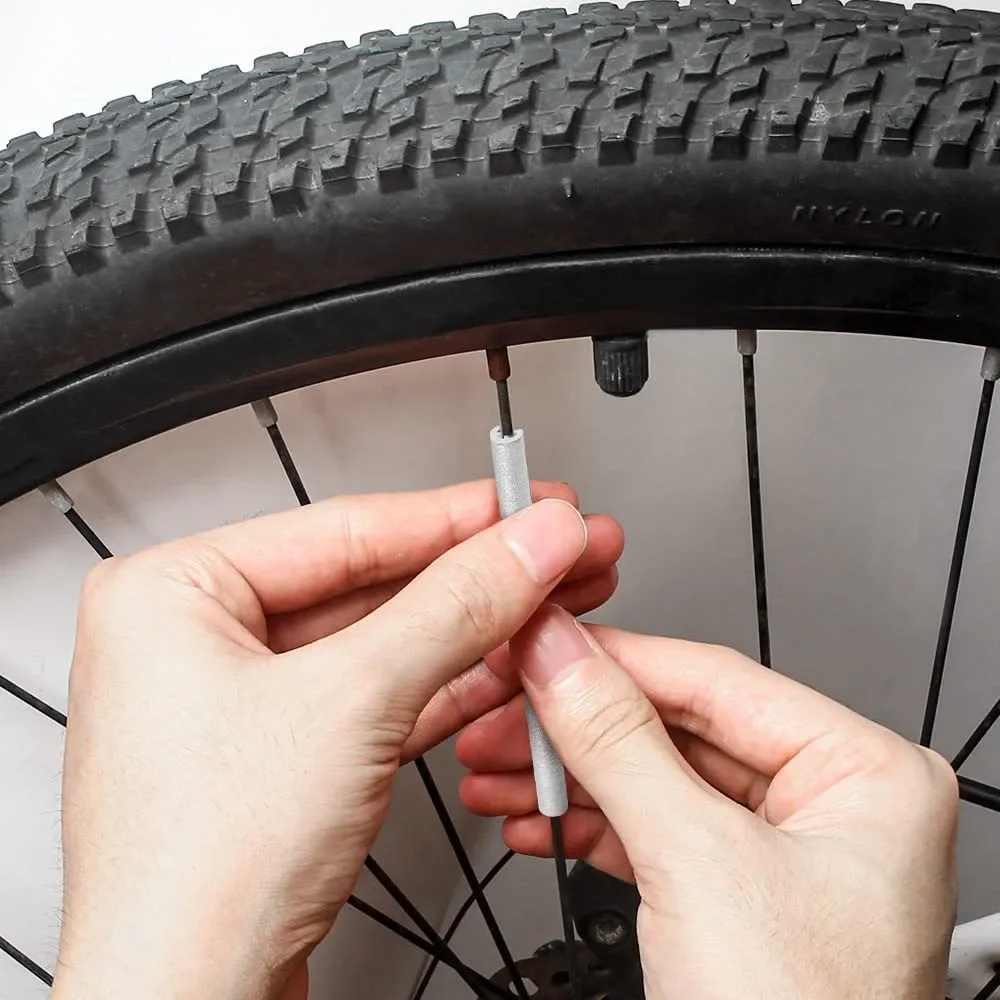 12Pcs Gray Bicycle Reflective Spokes Night Riding Steel Ring Reflective Strip for Round Steel Wire Spokes Safety Protection