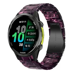 Resin Strap: Comfortable Bracelet for Smartwatches (20mm/22mm) (Violet black)
