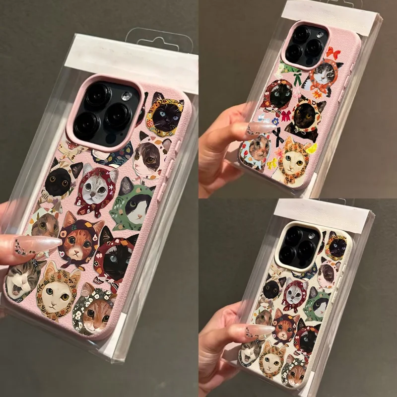 Charming Cloth Cat Design Soft Rubber Phone Case