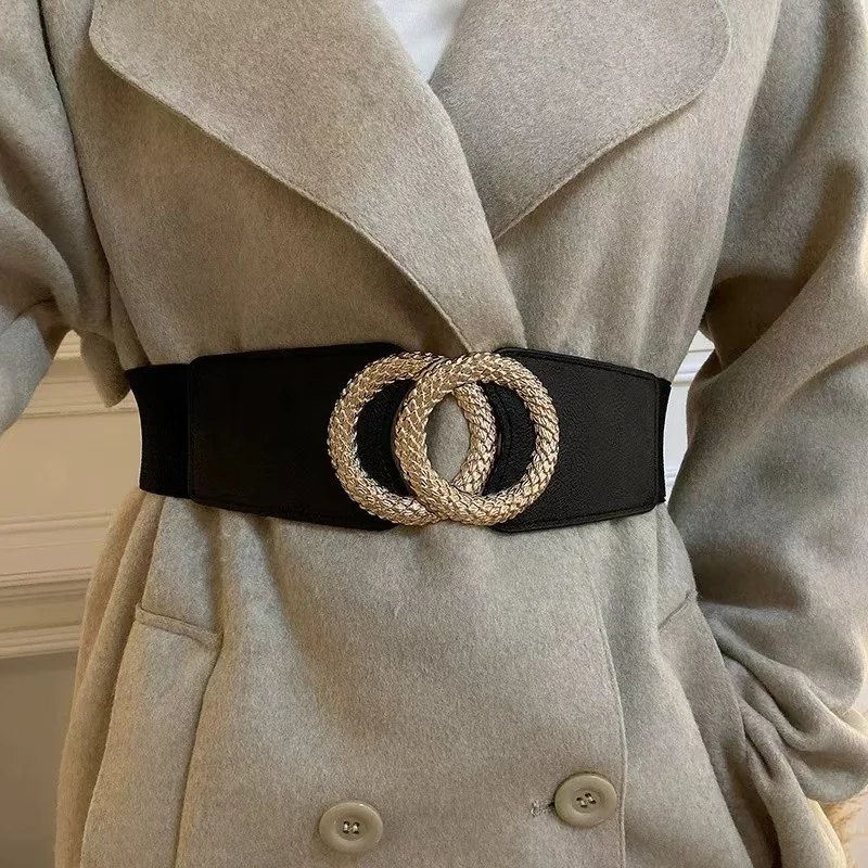 Belt women's decoration with woolen coat sweater versatile fashion belt new trend no punching elastic waistband - 2