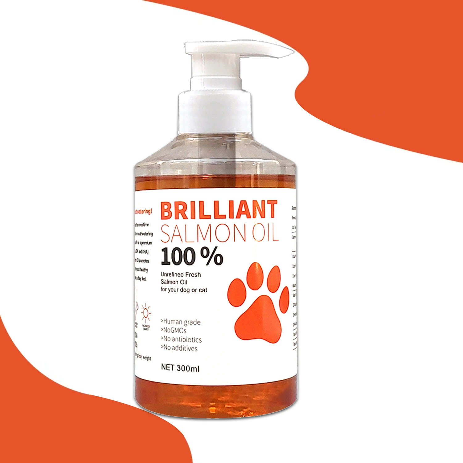 300ml Human Grade Salmon Oil for Dogs&Cats &ndash; Omega Fatty Acids Supplement for Optimal Health & Nutrition&rdquo;