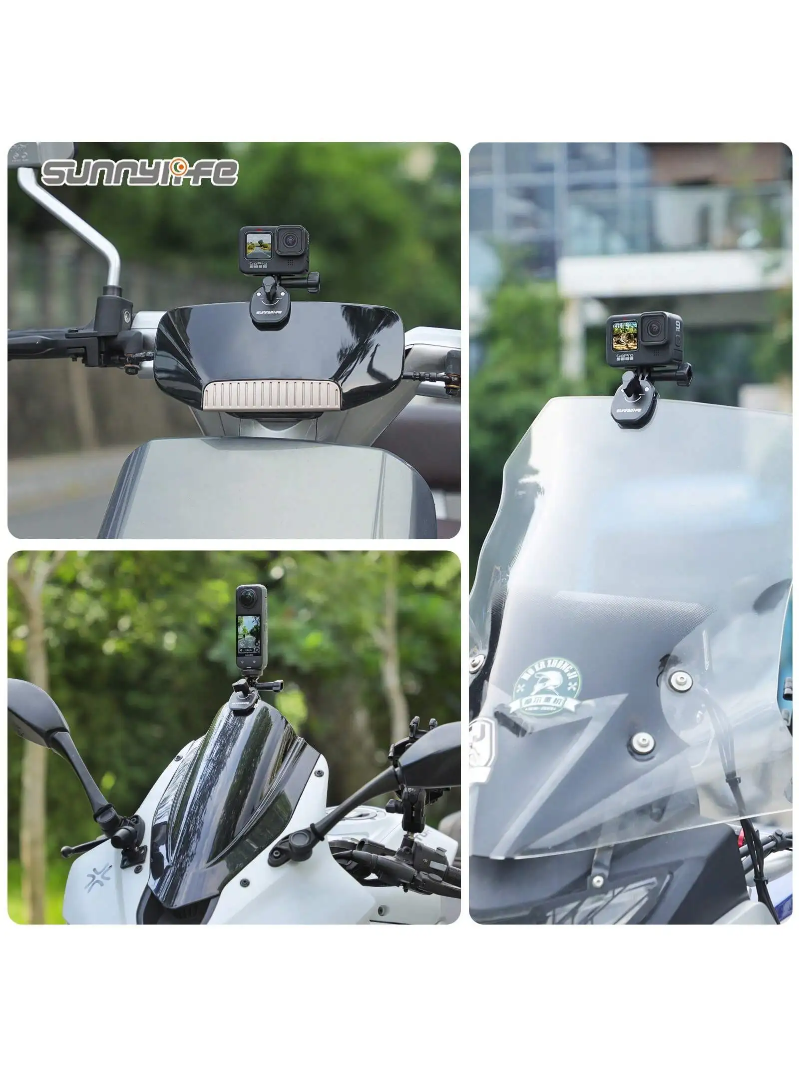 Potente staffa per action camera CNC per GoPro/Insta360 compatibile con motocicli Adventure e biciclette sportive - immagine 2