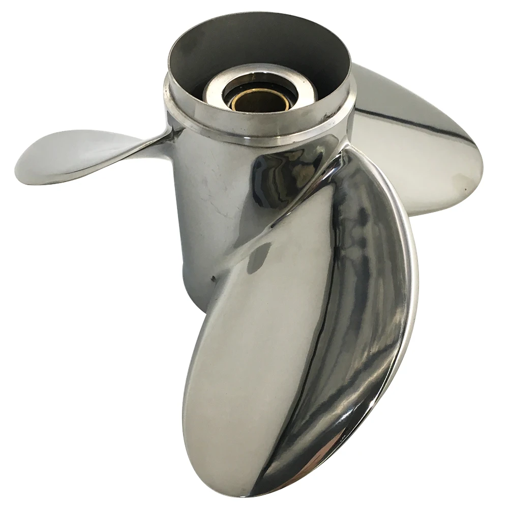 Boat Propeller 11.6x11 for Tohatsu 40HP-50HP 3 Blades Stainless Steel Prop SS 13 Tooth RH OEM NO: 3T5B64523-1 11.6x11