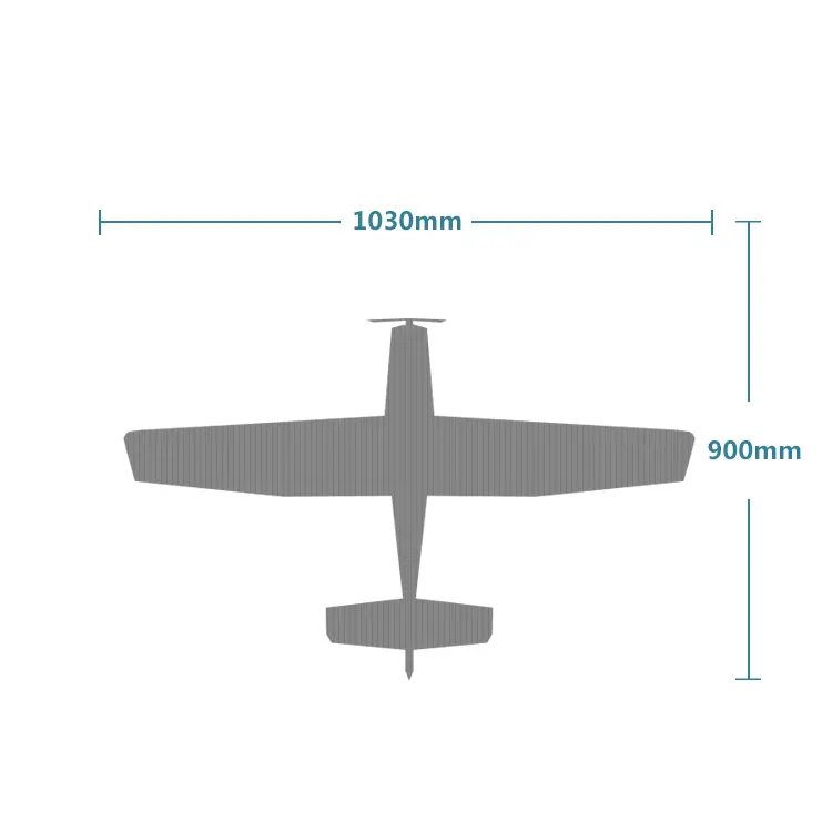 E0717 1030 mm Spannweite Starrflügel RC Flugzeug Flugzeug KIT/PNP Trainer Anfänger – Detail 4