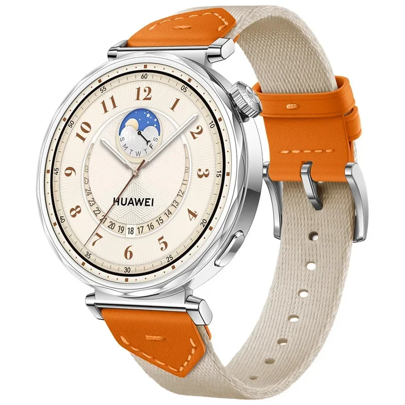 Elegant 18mm Nylon & Leather Braided Strap with Metal Buckle - Women's Breathable Wristband Belt