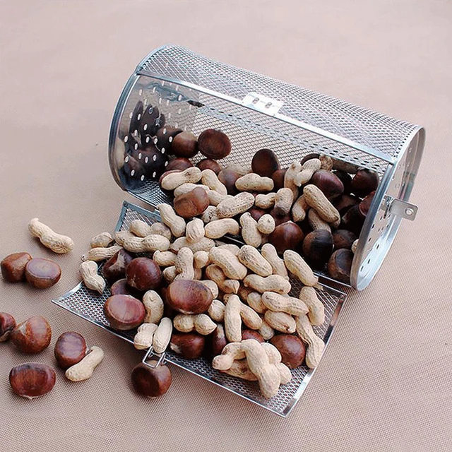 Rozsdamentes Acél Füstölt Háló Bbq Drum Chili Poaster Dob Sütő Sült Hengeres Grillező Kosár Kerek Rotisserie - Image 5