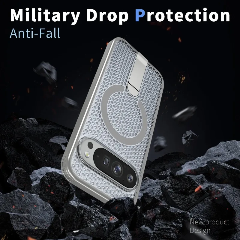 Transparent Heat Dissipation Magnetic Phone Case with PC Board Bracket