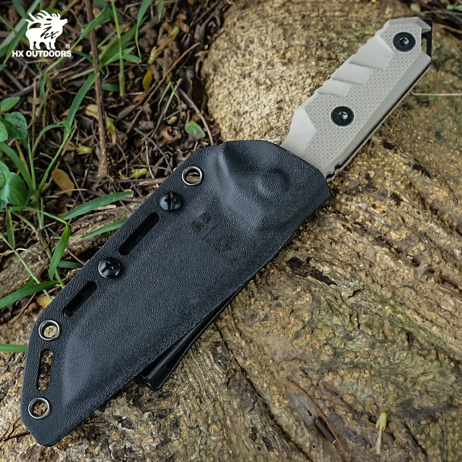 HX OUTDOORS Fixed Blade Knife with G10 Handle Survival Hunting