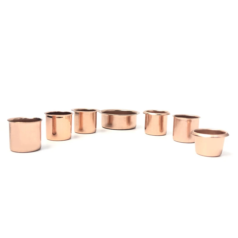 Metal Candle Cups Mini Candle Holder for DIY Containers Home Decorative lighting decoration in parties family gatherings
