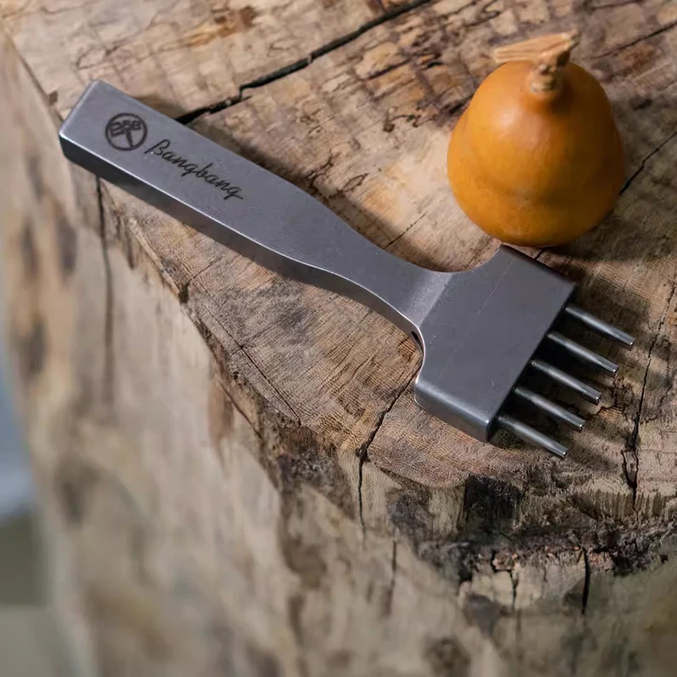 Leren Perforator Ponsgereedschap Leren Ponsgereedschap Gaten Handwerk Gereedschap Chisel Leather Punch Tool Chisel Gat Ambachtelijk Gereedschap Leather Craft Hole Punches 3 Mm 1/2/4/6 Punten 4 Stuks