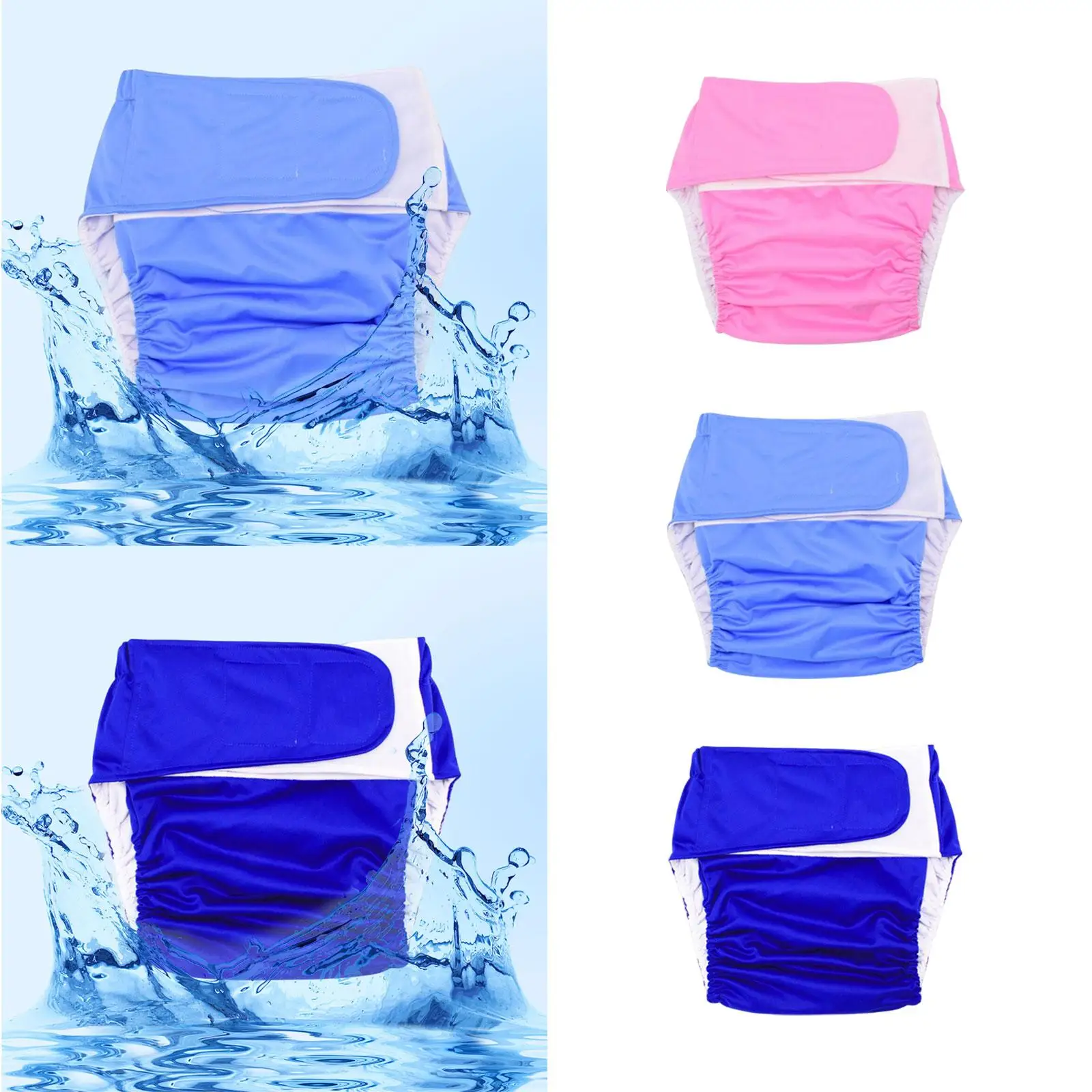 Adult Diaper Cloth Cover Comfortable Adjustable Waist Leak Proof Nappies 5
