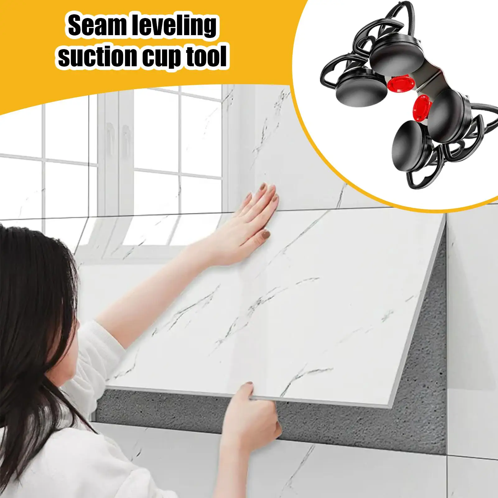 Hochleistungs-Bodenfugen-Fixierwerkzeug 90-Grad-Saugnapf Granit-Fugenführung Bodenklammer für Verbindungs- und Ausrichtungsreparaturen von Platten – Detail 2