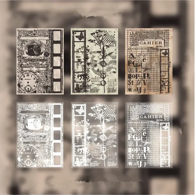 30Pcs Paper Retro Notebook Decoration DIY  Label Paper 12*9CM Stickers Planner s Vintage Material Old Scrapbooking - 4
