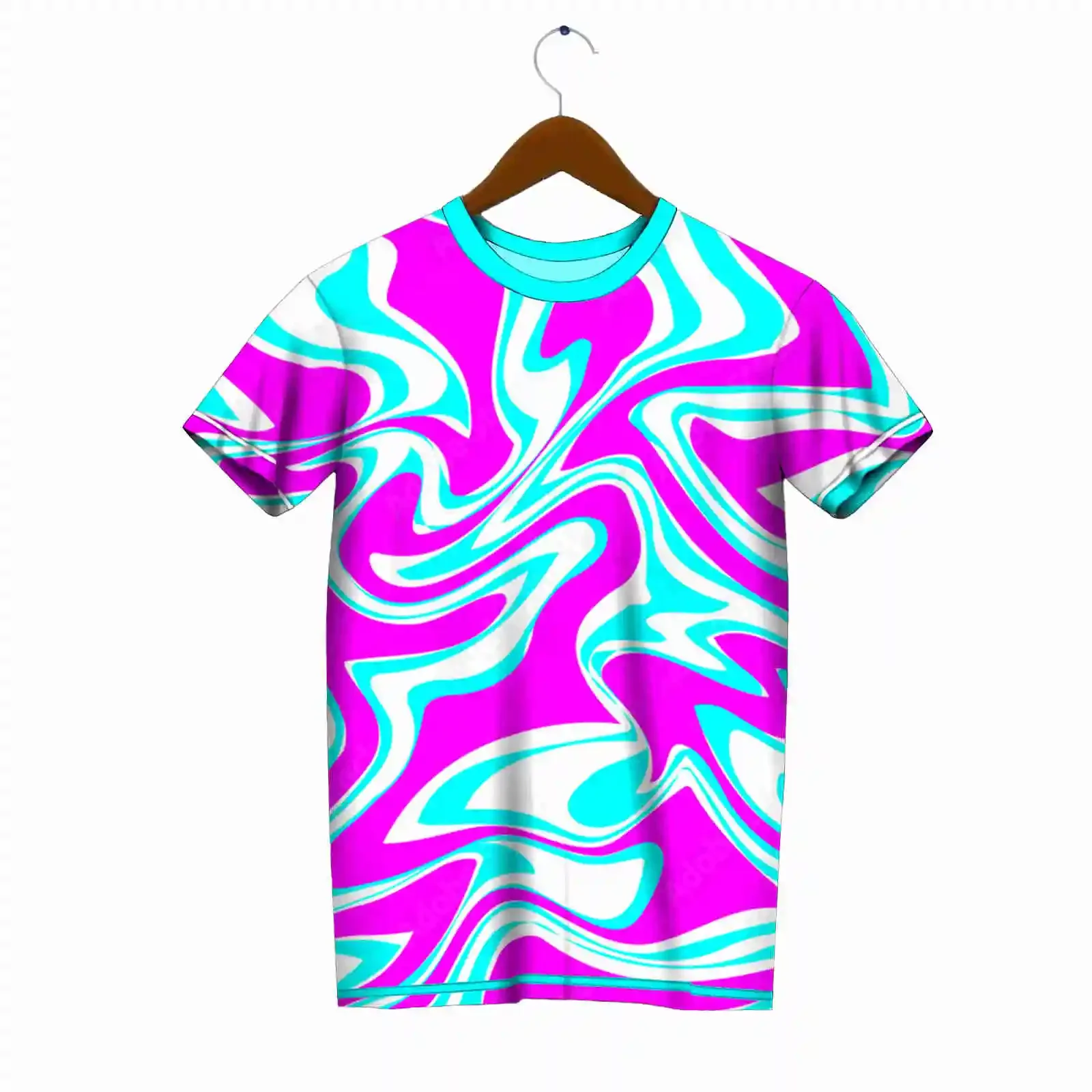 

2024 summer new hot 3D printed pattern men's T-shirt personalized fashion comfortable breathable large size loose top