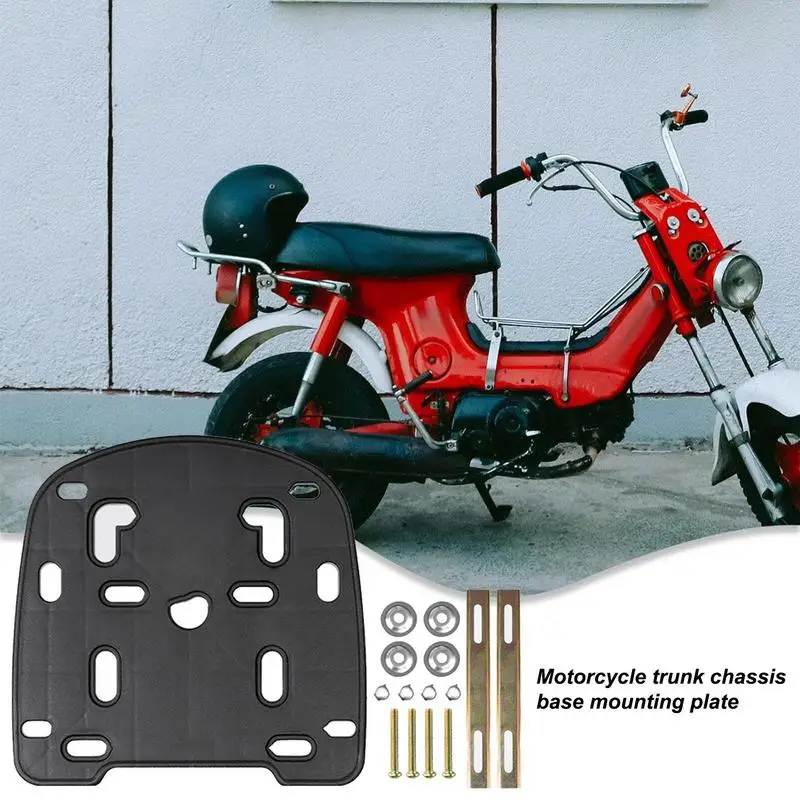 Motorcycle Trunk Plate Sturdy Motorcycle Top Case Plate Solid Top Box Generic Trunk Accessories PP Bottom