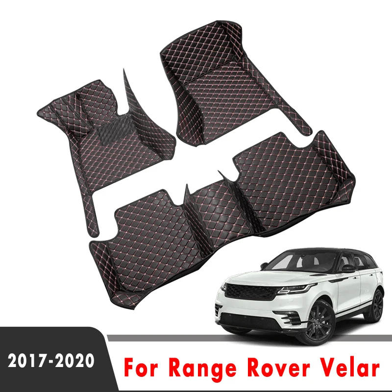 Фото Для Range Rover Velar 2021 2020 2019 2018 2017 автомобильные напольные коврики аксессуары Стайлинг