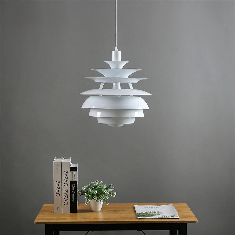 Postmodern Aluminum Pendant Lights Nordic Designer Hanglamp for Living Room Decor Light Fixtures Snowball Mounted Chandelier E27 3
