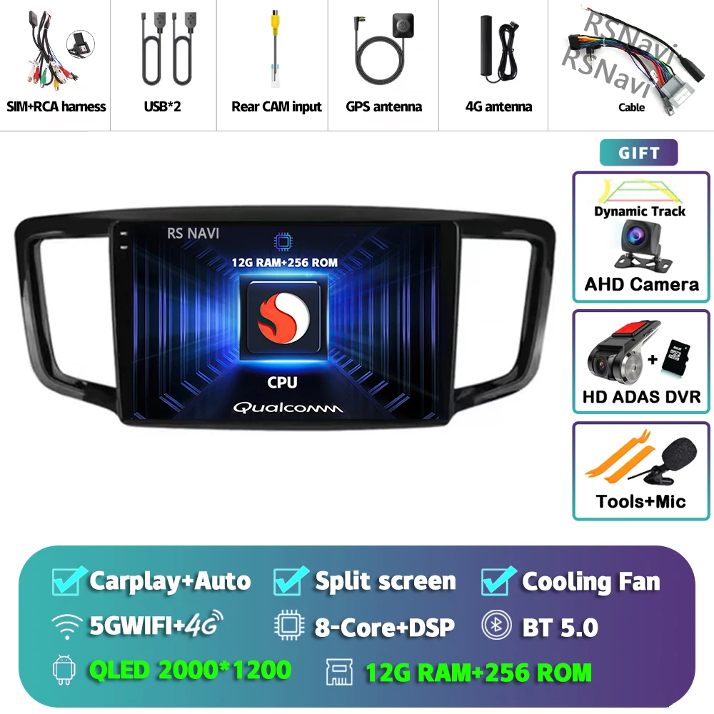 Android 15 Carplay ホンダ オデッセイ 5 RC 2013 2014 2015 2016