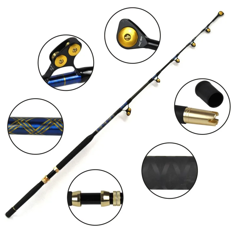 Eliminator nylon butt boat fishing trolling rod For Deep Sea Saltwater 130lb  Big Game tuna fishing trolling rod - AliExpress