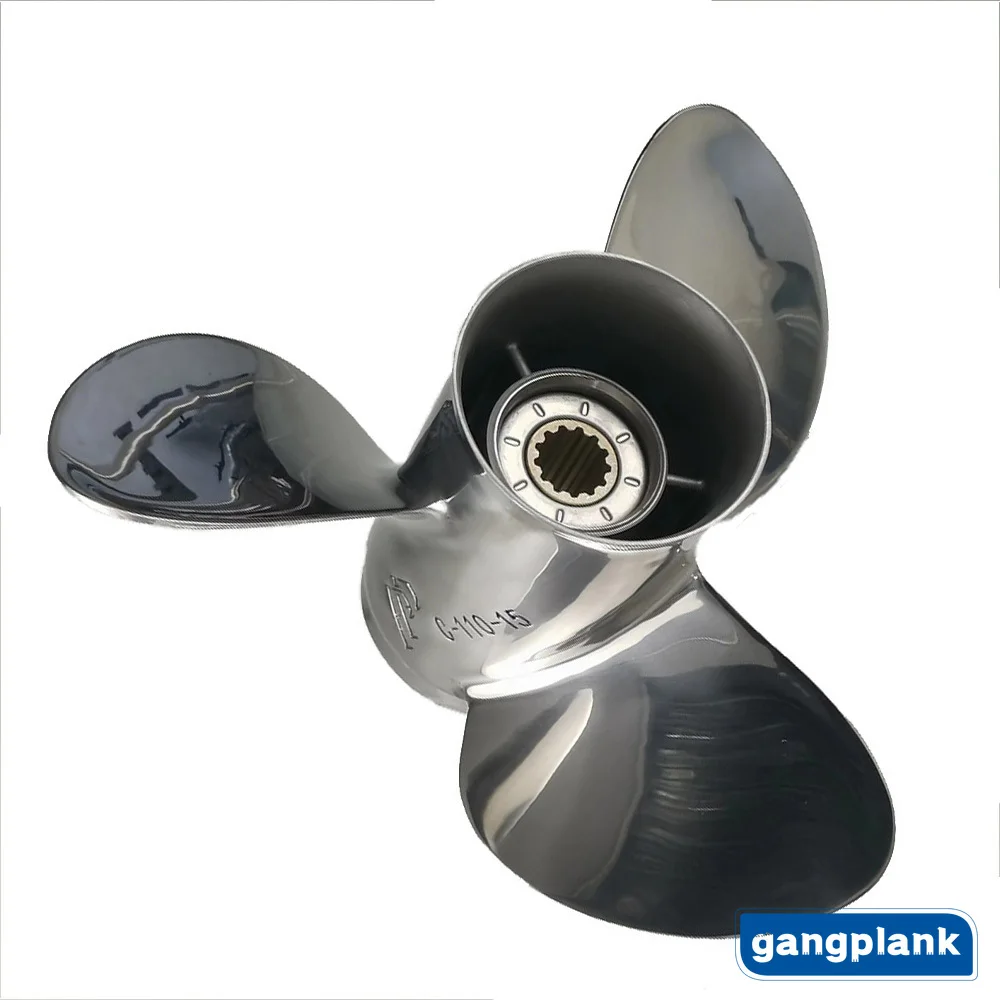 Motore Per Barca Elica Marina 11 5/8 X11-G Per Honda Mercury Yamaha Motore Fuoribordo Elica In Acciaio Inossidabile 11 5/8 X11-G