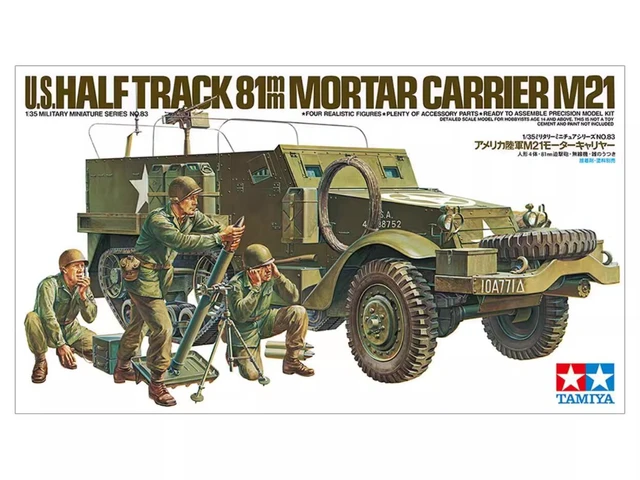 Tamiya 35083 1/35 Scale U.S.Half Track M21 Mortar Carrier Model Kit -  AliExpress