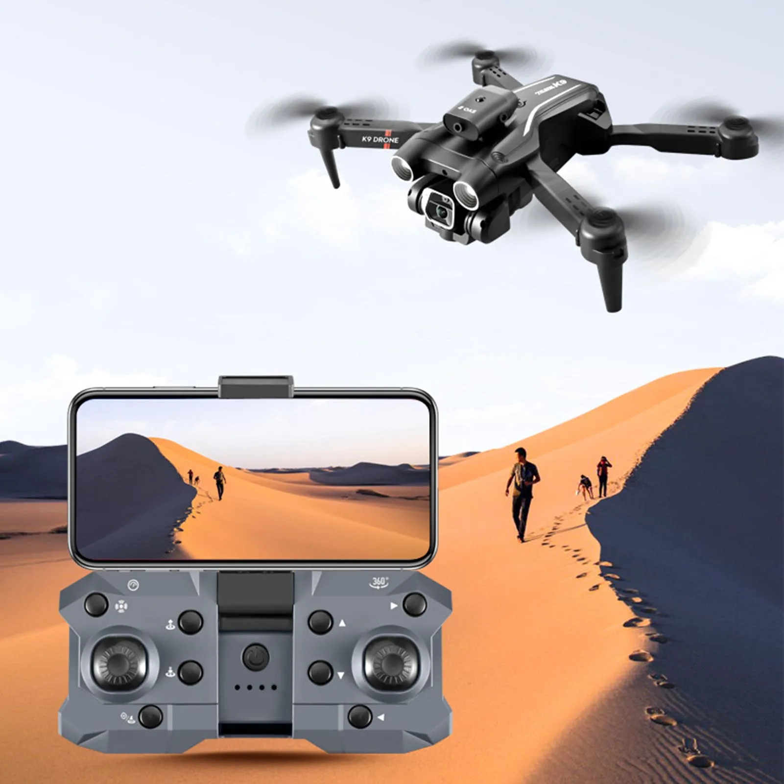 Drone Quadcopter UAV RC Quadcopter Gesture Shooting 4K Camera 4 Way Obstacle Avoidance for Above 14 Years Old for Outdoor