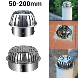 Balcony Roof Floor Drain Stainless Steel Round Large Displacement Anti-blocking Filter Screen Cover Outdoor Floor Drain