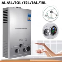 Chauffe-eau au Propane GPL 10L chauffe-eau mural affichage numérique pour famille RV Camping chauffe-eau Portable sans réservoir 1