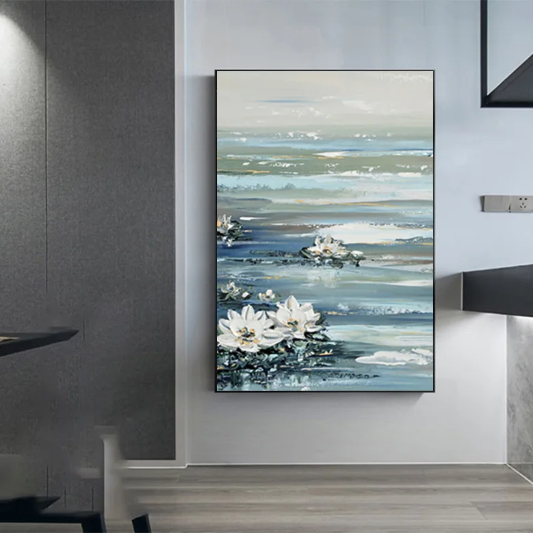 100% Handmade Picture Beautiful Flower Wall Art Handpainted Oil Painting On Canvas Room Wedding Decoration Unframed Hot Sale |