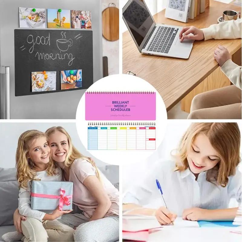 Notebook For Weekly Planner 12X5Inches 60Pages Journal Notebook Weekly Planner Notepad Thick Paper Hardcover Weekly Notebook